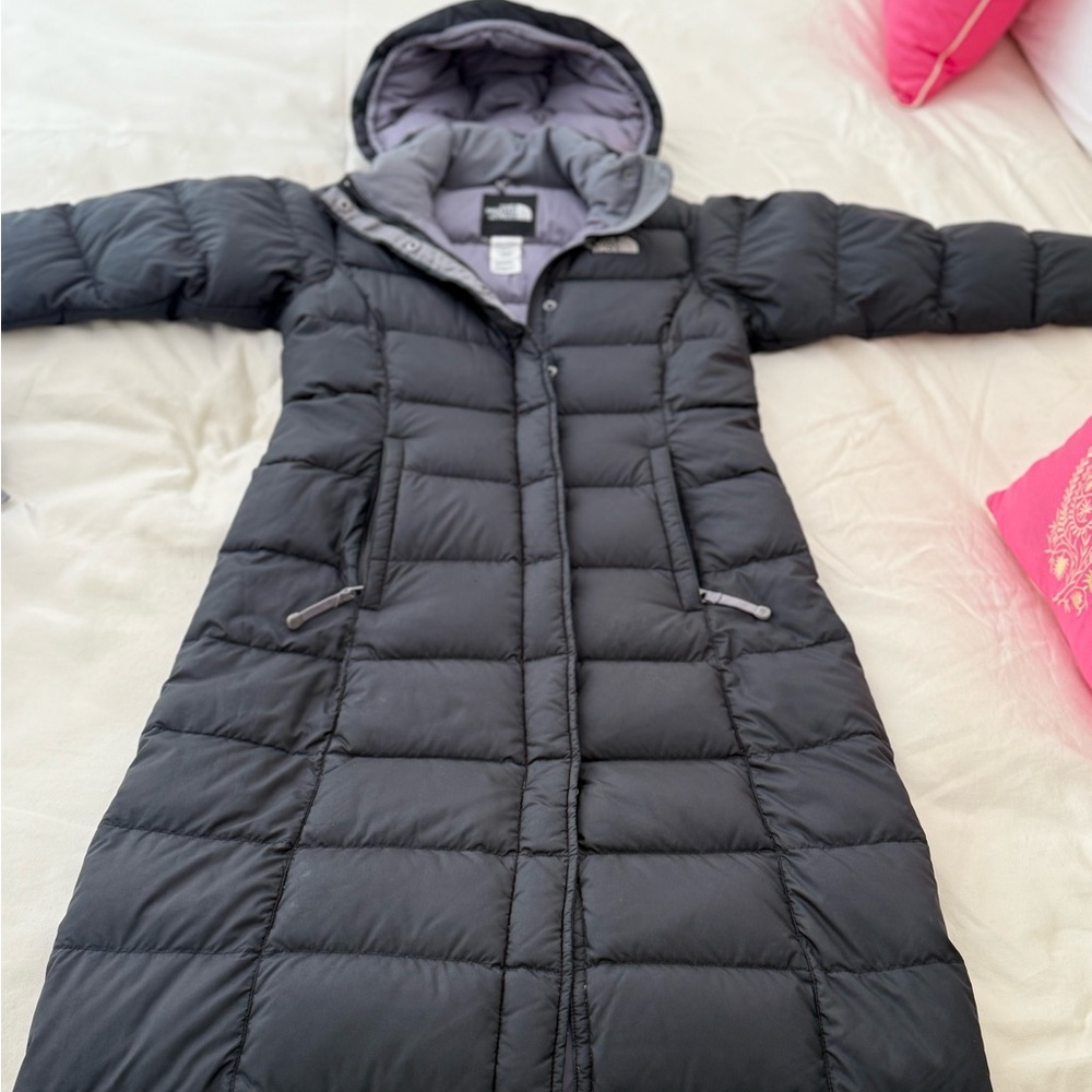 The North Face Gray and Black Puffer Jacket